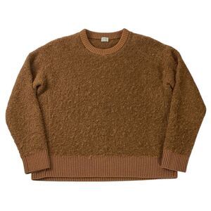 CT Plage Size 38 Crewneck Sweater Chestnut Brown Alpaca Knit Longsleeve